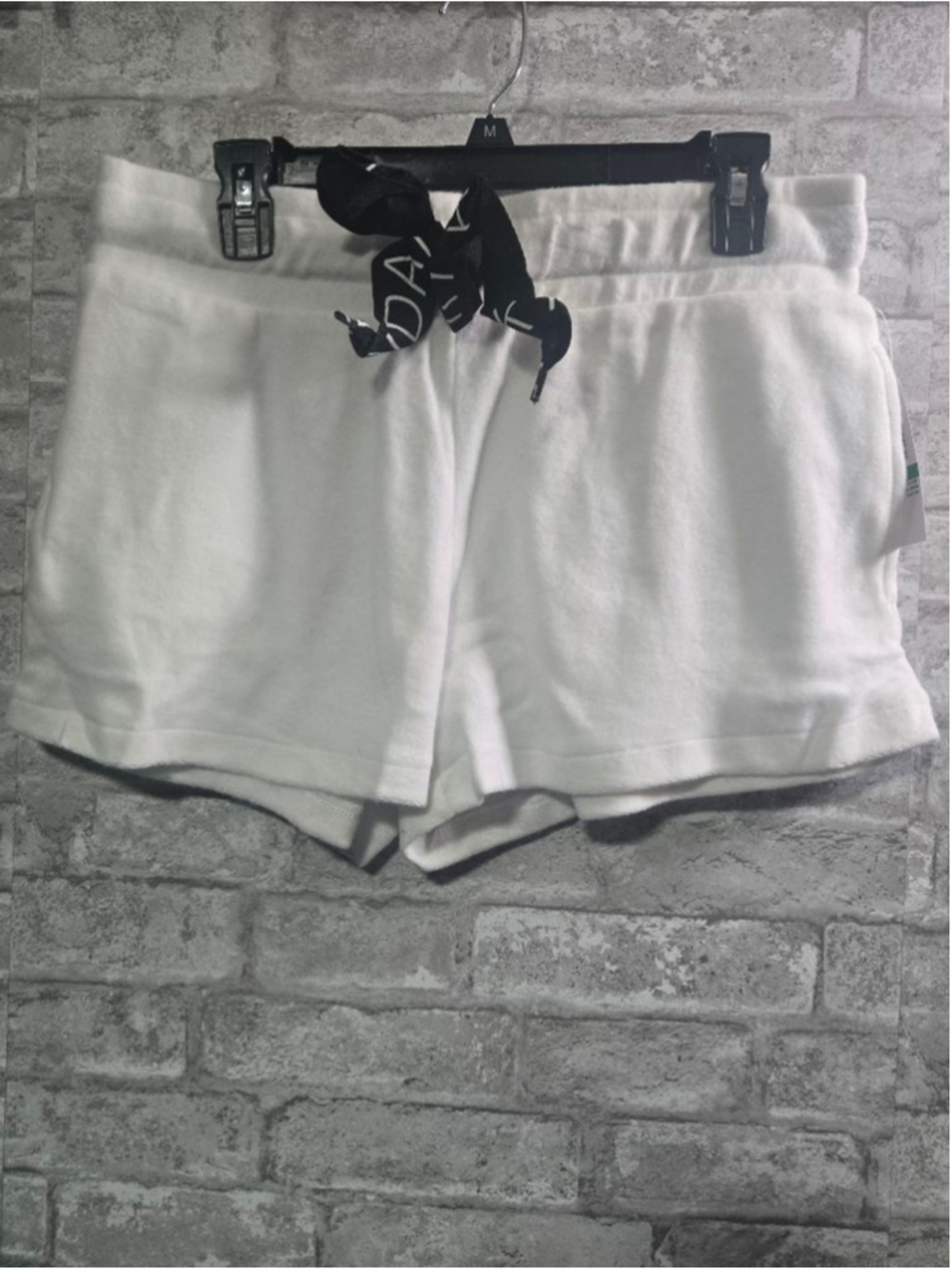 Clearance KENDALL + KYLIE White Shorts with Black Drawstring, Size L